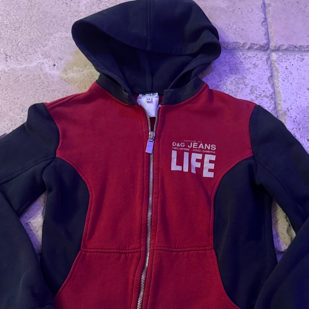Dolce & Gabbana Red and navy blue Hoodie